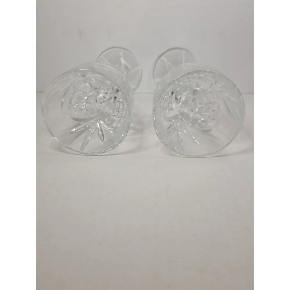 2 Godinger Dublin Shannon Collection Crystal Water Goblet /Wine Glasses 10oz. 8